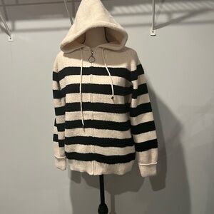 New Sasa fashion chunky, soft, cozy, full zip up hooded sweater,